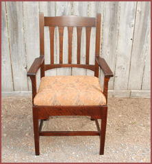Bungalow arm chair, front view.